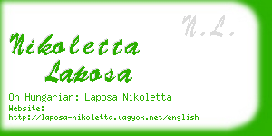 nikoletta laposa business card